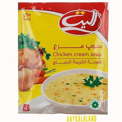سوپ نیمه اماده الیت مرغ مناسب برای 4 نفر