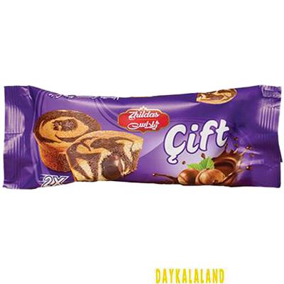 کیک دو قلو دو رنگ فندقی ژیلداس دو تا بخری سه تا میبری