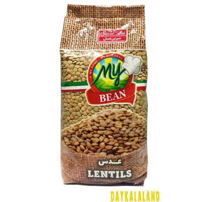 عدس 900 گرمی بسته بندی شیرین عسل بین