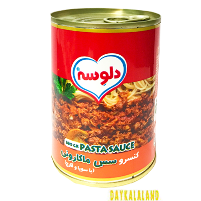 کنسرو مایه ماکارونی با قارچ 380 گرمی دلوسه( دو تا بخری سه تا میبری)