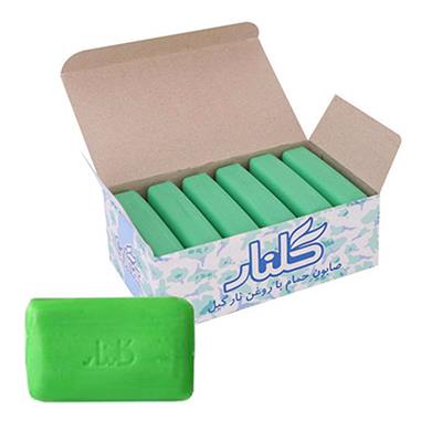صابون گلنار سبز 130 گرمی بسته 6 عددی
