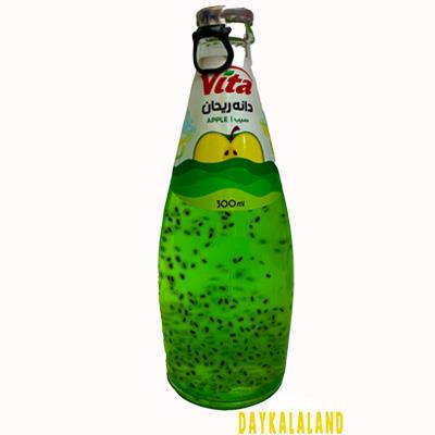 آبمیوه تخم شربتی زمزم سیب 300 گرم ( یکی بخری دو تا میبری )