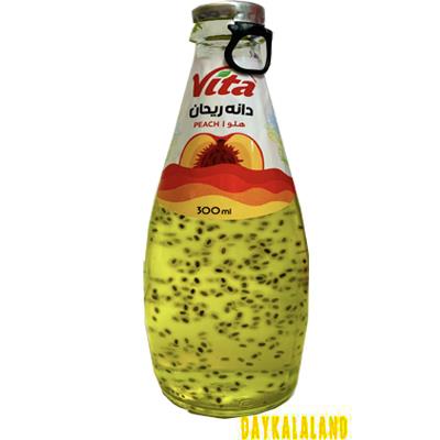 آبمیوه تخم شربتی زمزم هلو 300 گرم ( یکی بخری دو تا میبری )