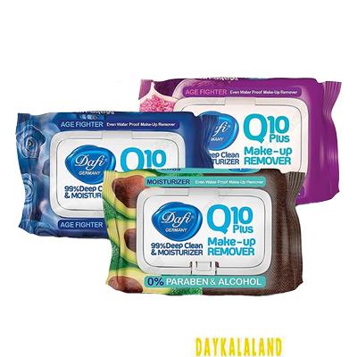 دستمال آرایش پاک کیوتن 50 برگ میوه ای دافی( سه تا بخری چهار تا میبری)