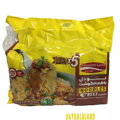 نودل 75 گرمی آماده لذیذ با طعم گوشت پک 5 عددی ( یکی بخری دو تا میبری )