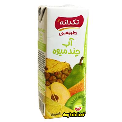 آبمیوه 200 سی سی با طعم چند میوه تکدانه