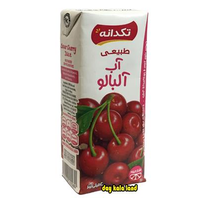 آبمیوه 200 سی سی با طعم آلبالو تکدانه