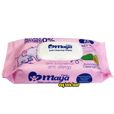 دستمال مرطوب کودک درب دار مایا 72 برگی( دو تا بخری سه تا میبری)